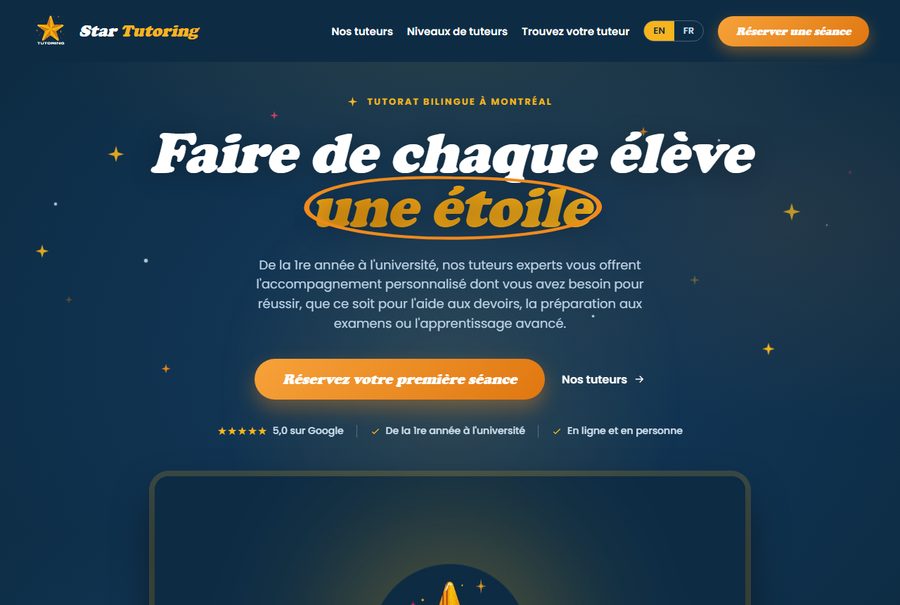 La version française du site de Star Tutoring